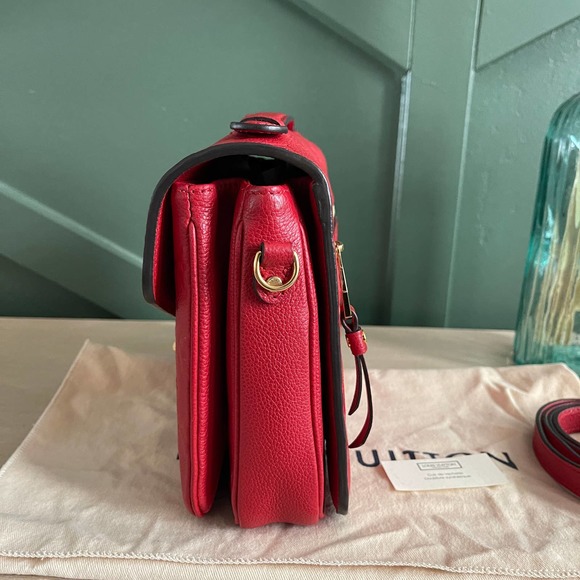 ❌SOLD❌Louis Vuitton Pochette Metis Empreinte Red Cerise Leather Bag DU0198 - Picture 3 of 15